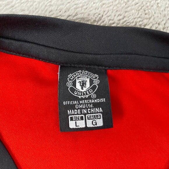 Manchester United Official Licensed Red & Black Short Sleeve Jersey Embroidered - Picture 4 of 12